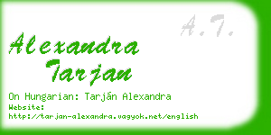 alexandra tarjan business card